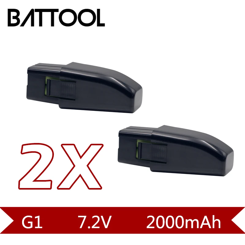 2X 2000mAh 7.2V NI MH Rechargeable Battery For Ontel Swivel Sweeper G1
