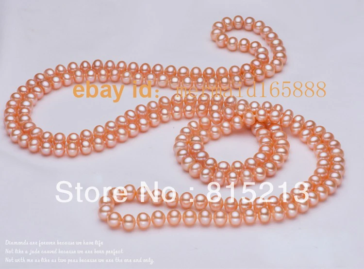 

ddh0067 7-8mm White Pink Akoya cultured pearl Necklace 48 can choose