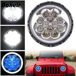 Bakuis 4x4 Offroad аксессуары 5D 60 Вт белый/синий Halo 7 дюймов Круглый автомобиль LED лампы для jeep Wrangler Hummer JK