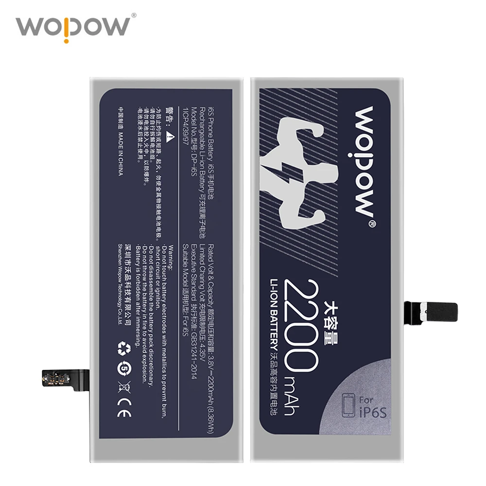 Original Wopow Mobile Phone Battery for iPhone 6S Built in Battery High