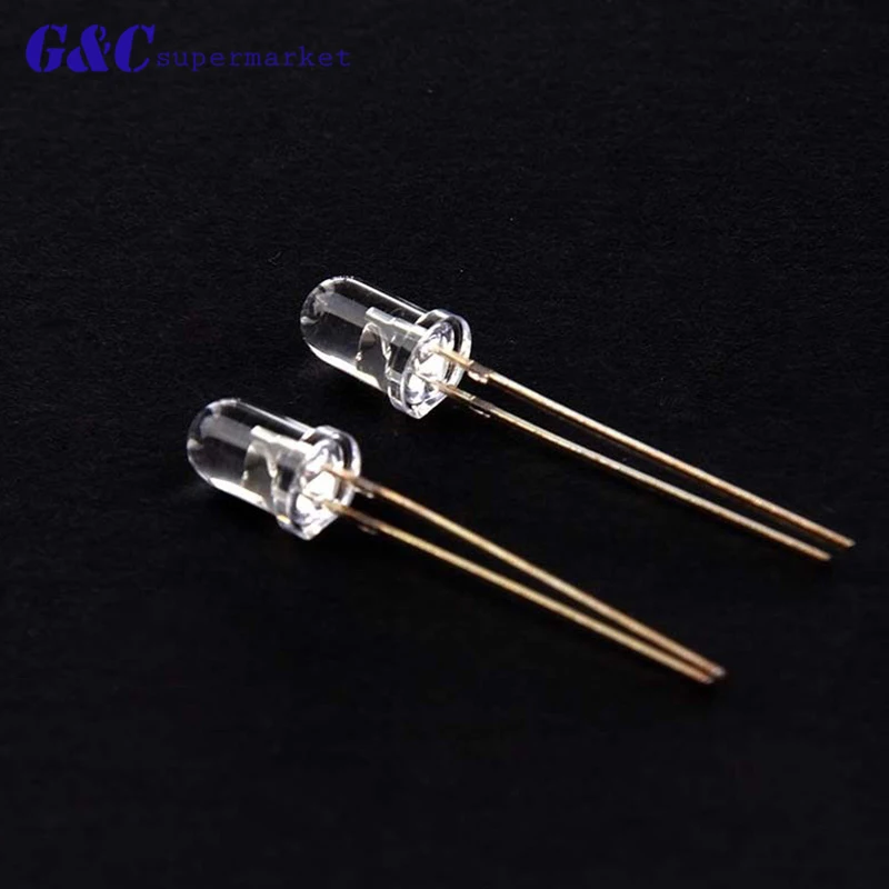 

10/20/100PCS UV LED 5mm 365nm Round Ultra Violet LED UV Light Purple CLEAR