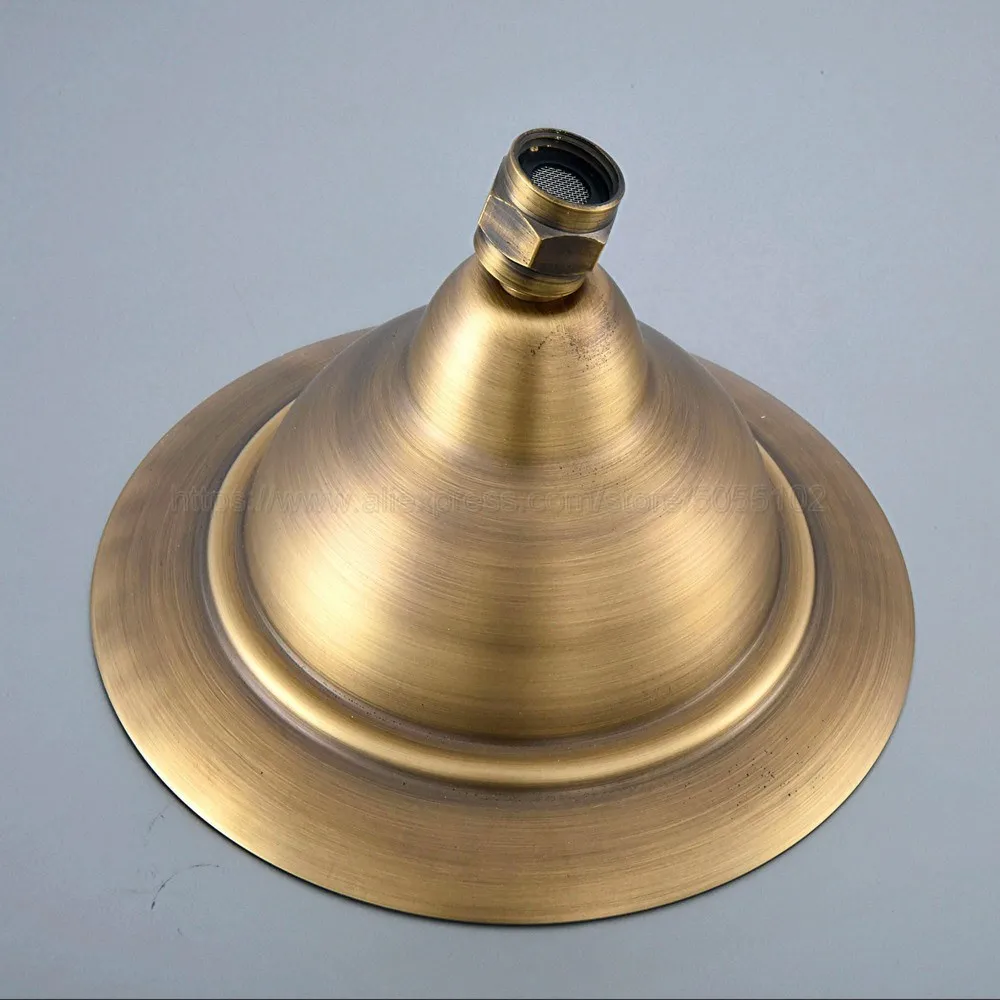 7 inch Round Shower Head Water Rains Shower Head Anitque Brass Bathroom Shower Wall Mounted Bathroom Tools zsh243