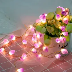 Светодиодный свет пасхальные украшения огни цветок праздничный гирлянды батарея с пультом дистанционного управления для внутреннего