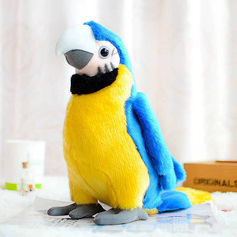 Macaw Ara Ararauna Parrot Kids Plush Toys Simulation Cute Child Gifts