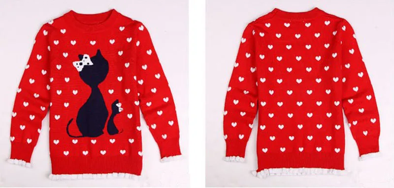 Модный свитер для девочек на осень и весну, Детская верхняя одежда, детский зимний теплый свитер для девочек, От 4 до 8 лет