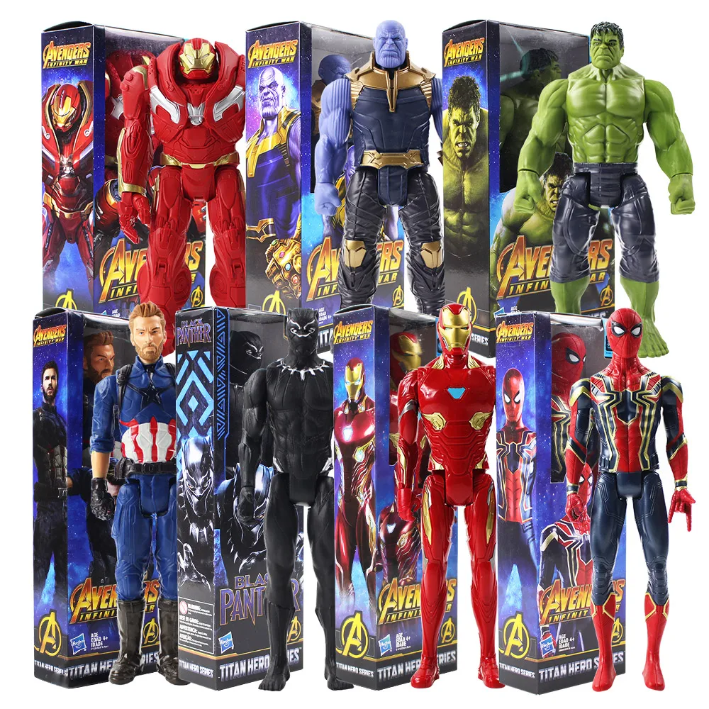 

Infinity Wars The Avengers Action Figure Thanos Iron Man Hulk Spiderman Black Panther Captain America Hulkbuster Model Toys