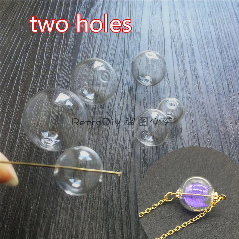 

Double hole Glass ball Alloy Ball cover Ball Crystals diy manual Earrings jewelry accessories Bottles/ Can be customized