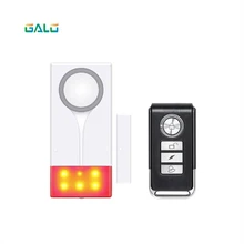 GALO 433 мГц Беспроводной remotrl двери, окна Сенсор детектор с светодиодный вспышкой и 108db звуковой охранной сигнализации Системы сигнализация для дома