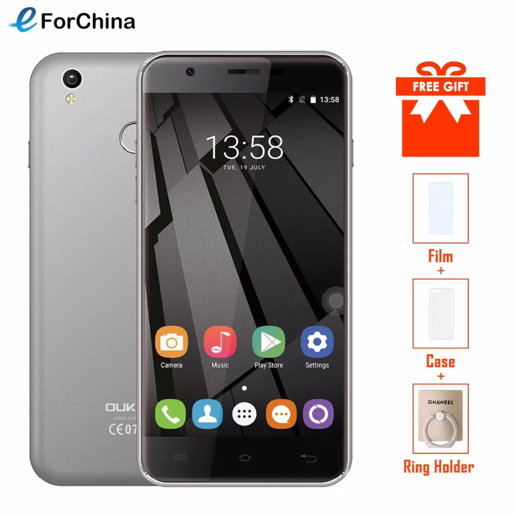 US Version OUKITEL U7 Plus Smartphone 5.5 inch Android 6.0 MTK6737 Quad Core 1.3GHz 2GB RAM 16GB ROM 2500mAh Cheap Phone LTE 4G | Мобильные