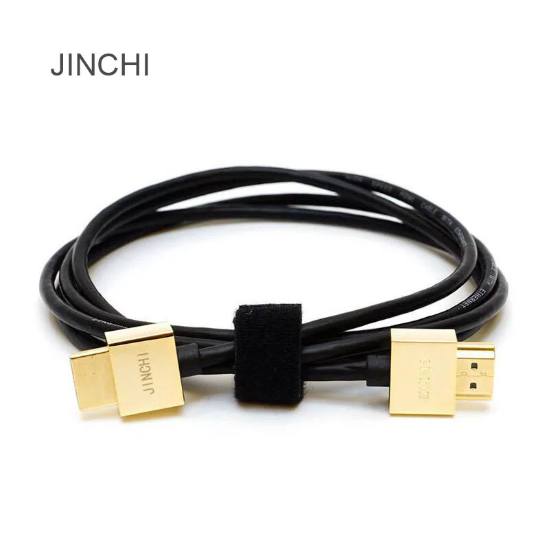 JINCHI HDMI кабель HD кабель Версия 2,0 HDMI Золотой Маленькая коробка ПК ТВ кабель 1 м/1,5 м/3 м/5 м