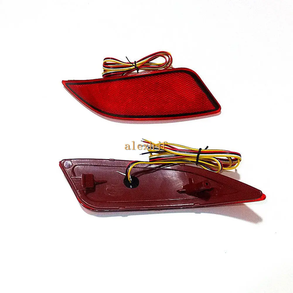 

2x Red Lens LED Rear Bumper Reflector Tail Brake Fog Parking Warning Lamp Running Turn Signal Light for Toyota Camry 2015 2016
