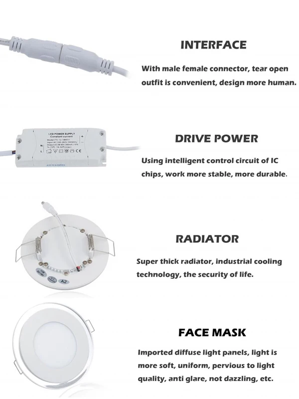 smart led downlights 1pc Double Color LED Downlight 10W 15W 20W Recessed LED Indoor Lighting Ceiling Panel Light Round Shape 110V 220V + Driver dimmable led downlights