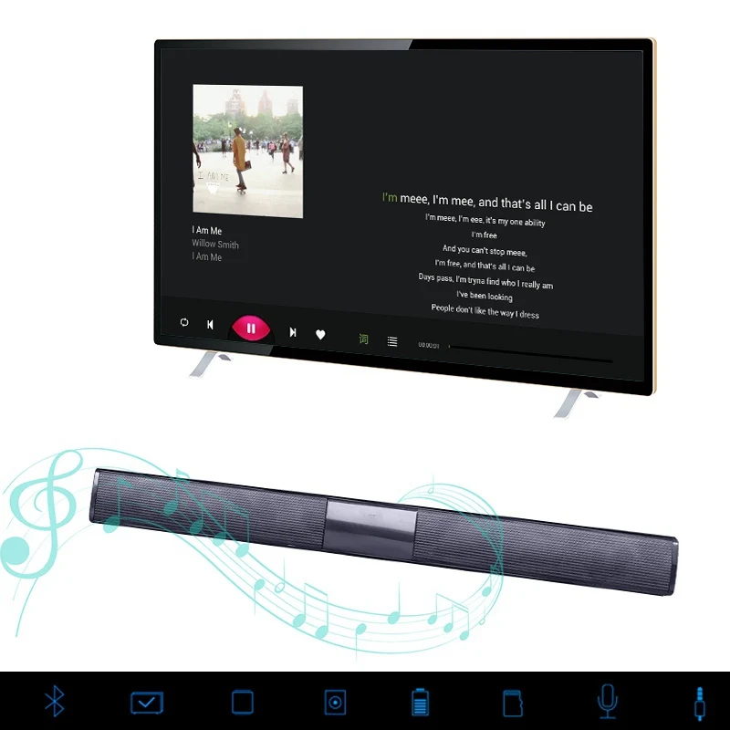 VTIN BS28B Беспроводной Bluetooth Саундбар Динамик домашний кинотеатр Soundbar, сабвуфер с RCA 3D стерео колонка с объемным звуком