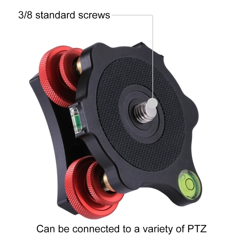 PULUZ DSLR камера Выравнивающая Базовая головка трехколесный алюминиевый сплав регулировочные циферблаты Выравнивающая база шаровая Головка для штатива камеры