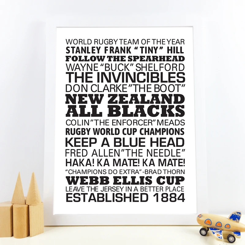 New Zealand All Blacks Rugby Poster Home Decor