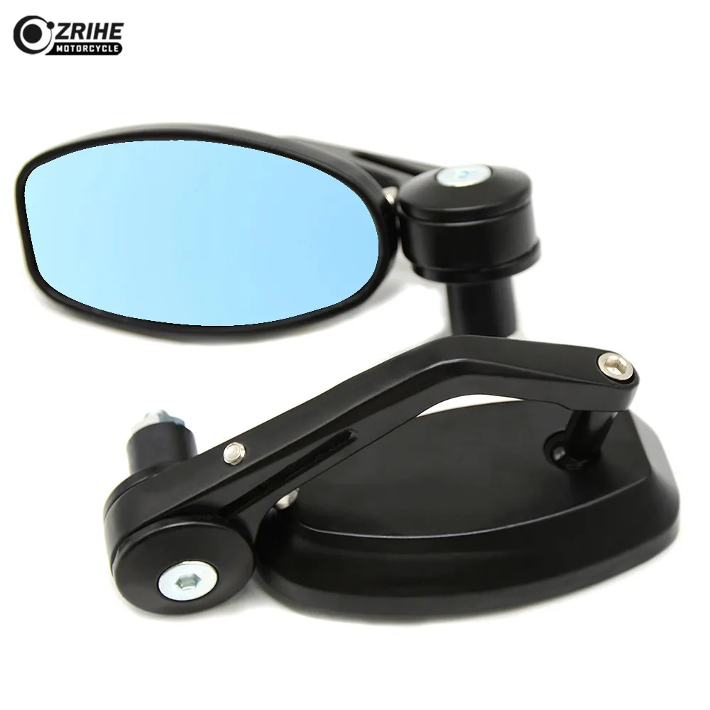 Black Motorcycle View Mirror Side Rear 22/24mm Handlebar grips Mirror for kawasaki NINJA ZX10R RR KRT NINJA1000 honda CB1000R