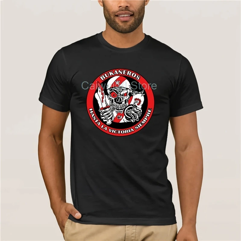 

Sports man's T-shirt RAYO VALLECANO BUKANEROS ULTRAS 100% Cotton Short Sleeve O-Neck Tops Mens Fashion summer tshirt men