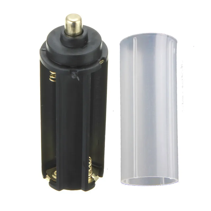 

New Arrival 2 in 1 White Casing 18650 Battery Sheath Tube + 3 AAA Battery Holder Case Box Accessories for Flashlight Torch Lamp