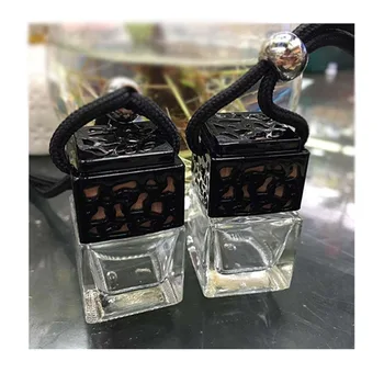 

New car perfume empty bottle Pendant Mysterious black cap Automotive rear view mirror Car-styling