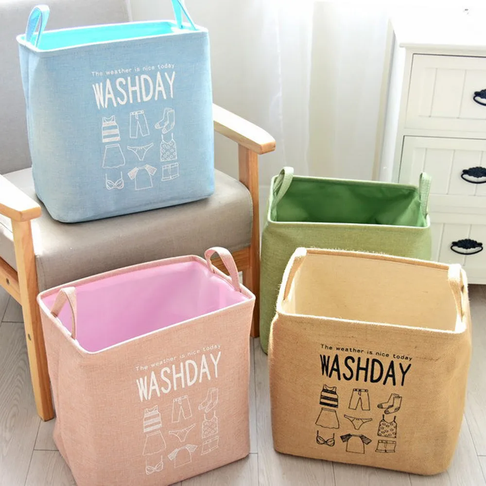 Natural Waterproof Coating Storage Basket Sundries Storage Box Folding Storage Creative Storage Basket Panierderangement#LR2