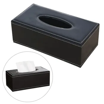 

PU Leather Rectangular Tissue Paper Holder Box Cover Case Napkin Holder bath toilet paper holder 24x12x8.5cm