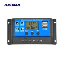 AIYIMA Solar Charge Controller 12V 24V 50A 40A 30A 20A Automatic Solar Panel Controller Universal USB