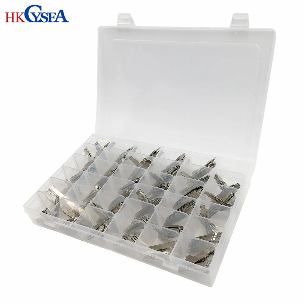 HKCYSEA 175 шт. 35 видов металлических гравированных линейных весов, режущие зубы, пустые KD900/KD-X2, дистанционный Автомобильный ключ для 2 в 1, инструмент LiShi
