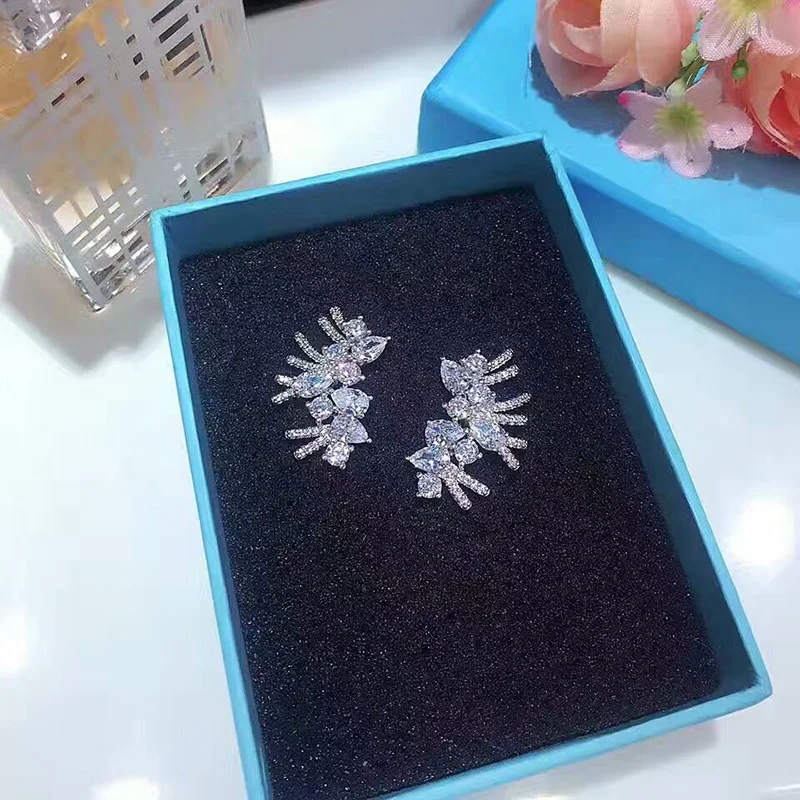 Женские серьги гвоздики с фианитами YAN MEI GLE6415Y|earrings women|earrings fashionfashion earrings |