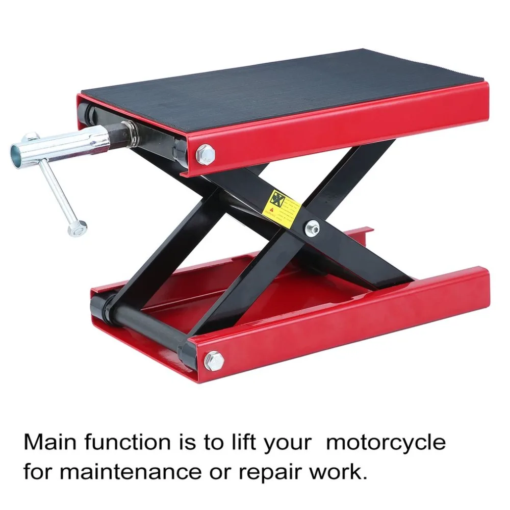 

1100lbs 500Kg Wide Desk Motocross Lifter Motorcycle Scissor Lift Jack Hoist Stand Garage Shop Maintenance Repair Work Tool