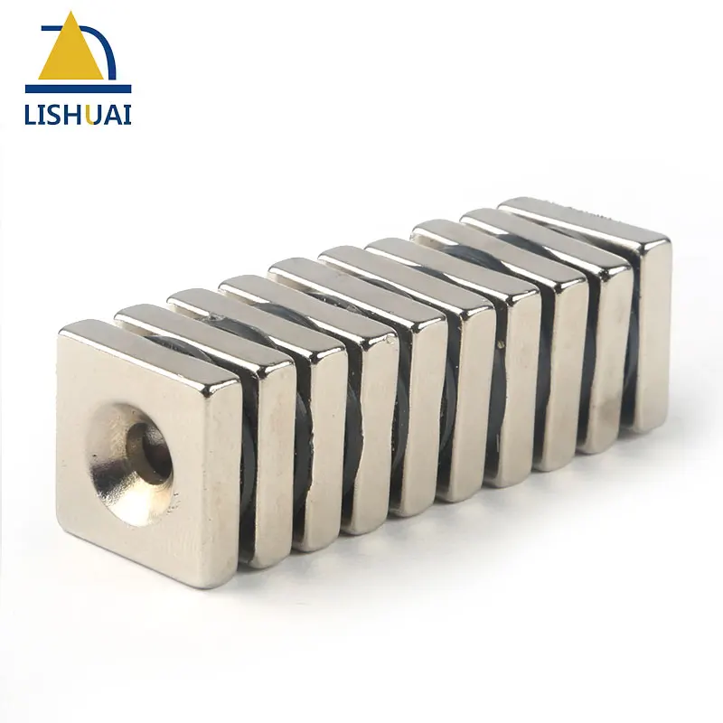 Buy 10pcs 20*20*5mm Hole 5mm Neodymium Rare Earth