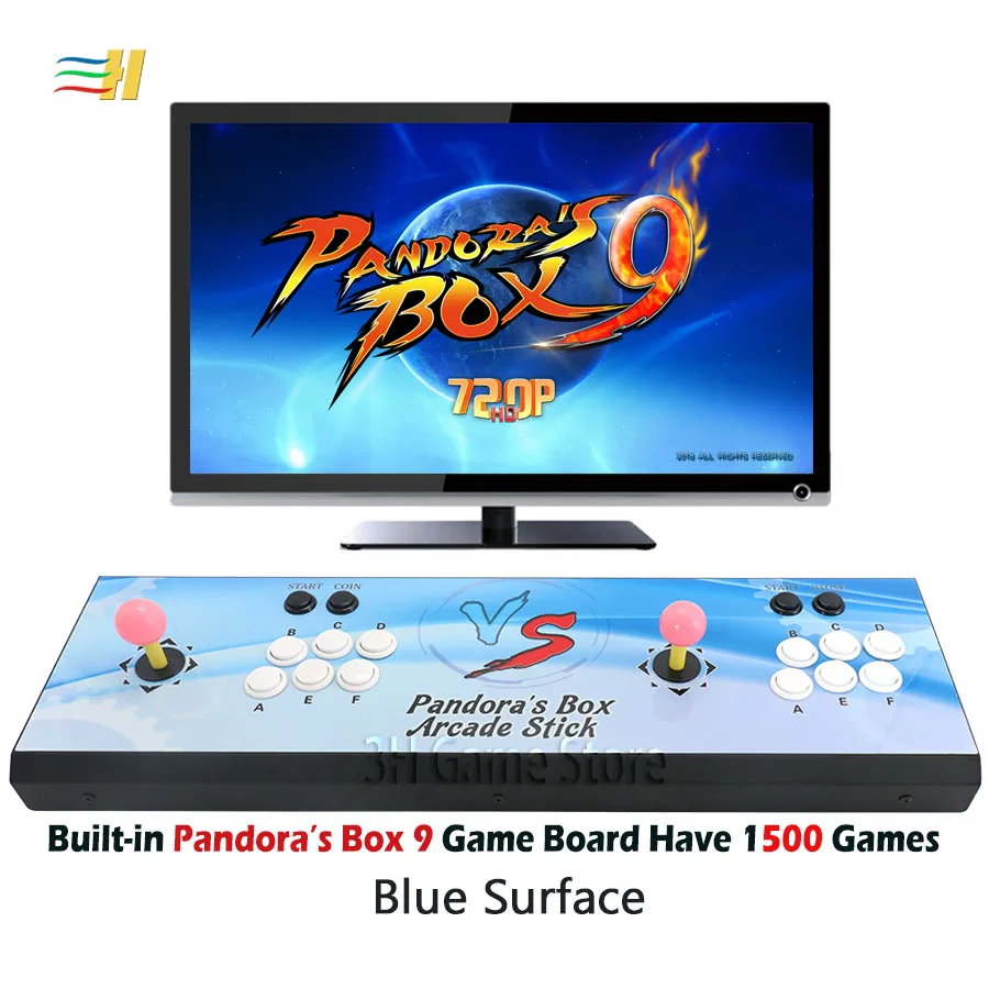 Новинка Pandora Box 9 1500 В 1 аркадная игра железная Консоль 2 игрока джойстик Кнопка HDMI