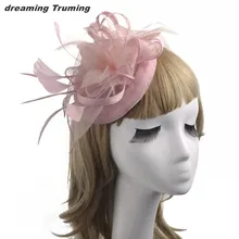 Перо свадебные шапки черный, розовый, красный клетка чистая вуаль для невесты фаты шляпки для невесты Свадебные аксессуары