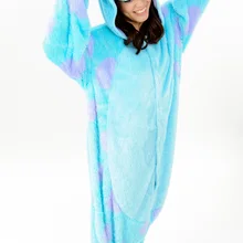 Унисекс для взрослых флис Салливан Мао странно Пижамы для девочек Комбинезоны Домашняя одежда Косплэй пари костюмы для карнавала Halloween