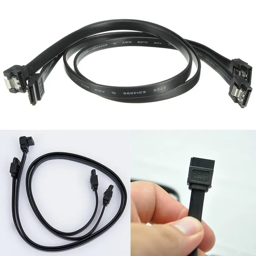 

2Pcs SATA 3.0 III SATA3 6Gb / s SSD Hard Drive Data Direct / Right Angle Cable usb micro cable prolunga usb mini usb cable