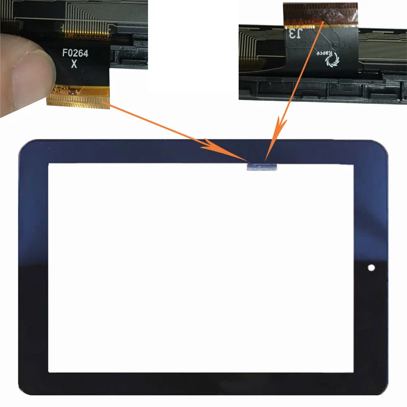 

F0264X New Touch Screen For Nextbook 8 Dual Core NX008HD8G F0264 XDY 198x150mm Have a border Black