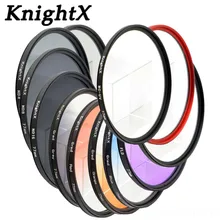 KnightX FLD UV MC фильтры нейтральной плотности для объектива-звезды цветной фильтр 52 мм 58 67 55 77 мм для Nikon однообъективной зеркальной камеры Canon EOS 7D 5D 6D 50D 60D 600D d5200 d3300 d3200 T5i