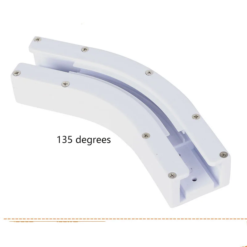 Высокое качество Dooya 90/135 градусов U тип и L тип окна электрический Занавес Рельс шарнирный кронштейн соединитель - Цвет: Белый