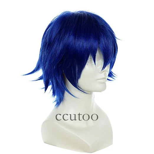 Ccutoo Токио, ayato 12 "синий короткий пушистый Многоуровневая синтетический Для мужчин волос Косплэй костюм Искусственные парики