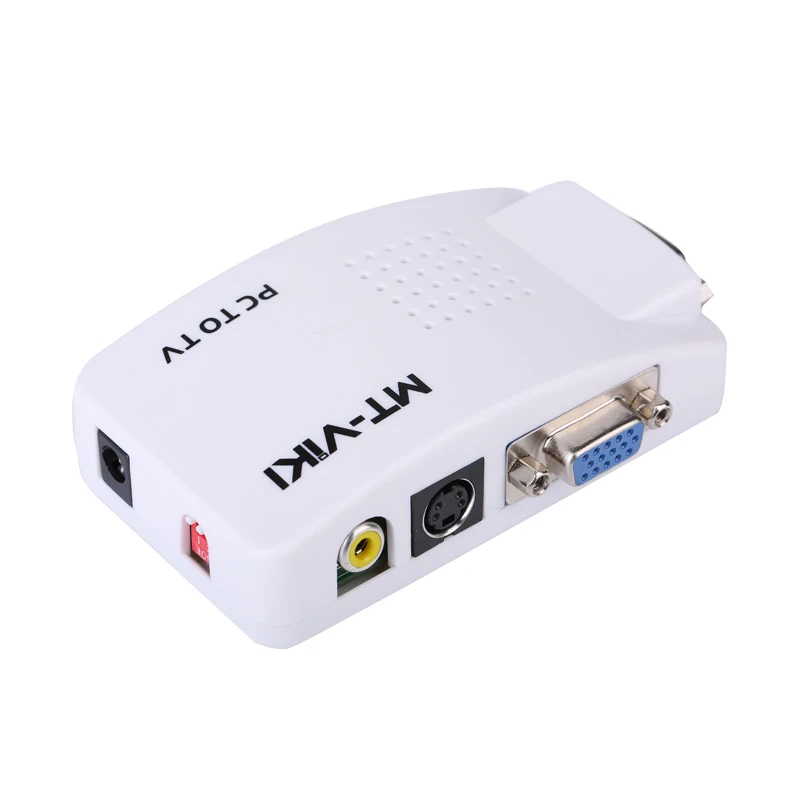 

MT-VIKI VGA to AV Video Signal Converter VGA to S CVBS PC to TV Adapter High Quality