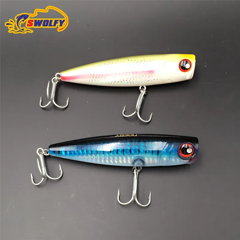 2pcs lot Popper font b Fishing b font Lure font b Fishing b font Tackle Popper