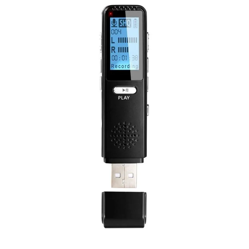 

8GB MP3 Rechargeable Digital Recorder Player with Metal Case Voice Activation for Lecture Conference
