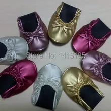 Цветные хороший подарок складные балетные туфли для счастливой свадьбы невесты