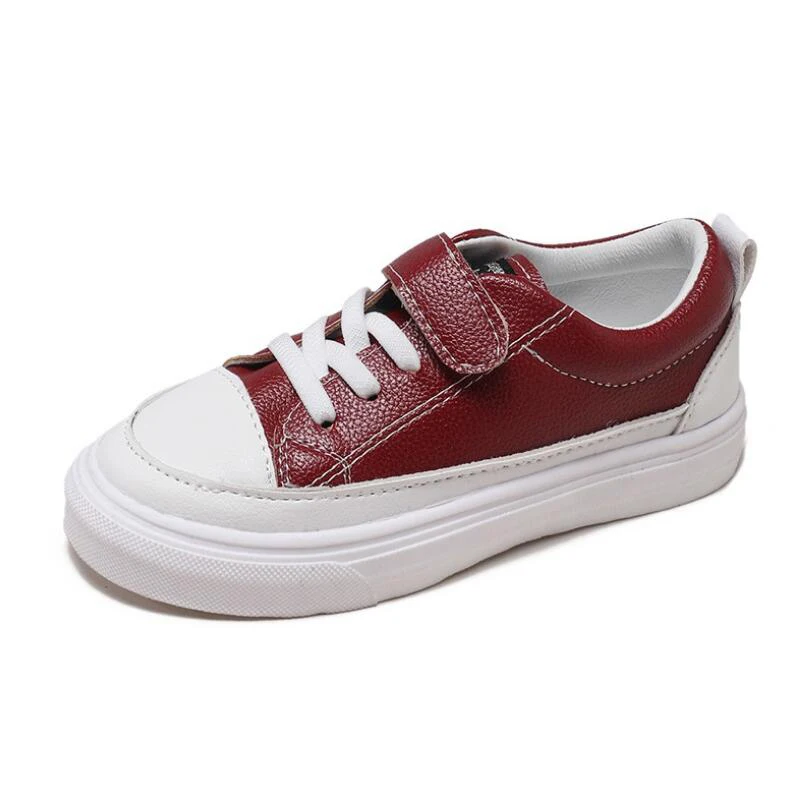 

SKHEK New Children Casual Shoes Fashion Solid Color Boys Sneakers Soft Pu Kids Shoes Boys Girls Sport Shoes 3 colors Spring