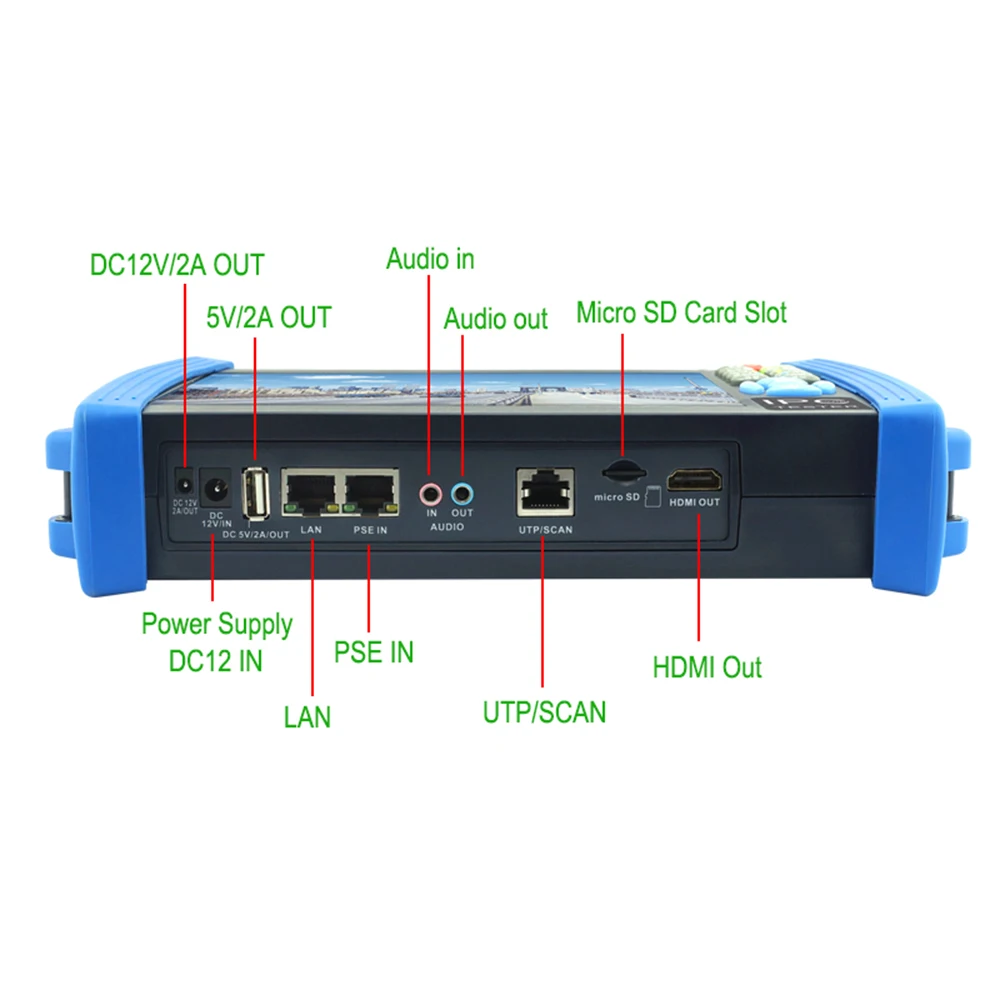 7 дюймов H.265 4 к IP 8MP TVI CVI 5MP AHD CCTV камера тестер IP, тестер аналоговых камер с HDMI POE кабель tracer