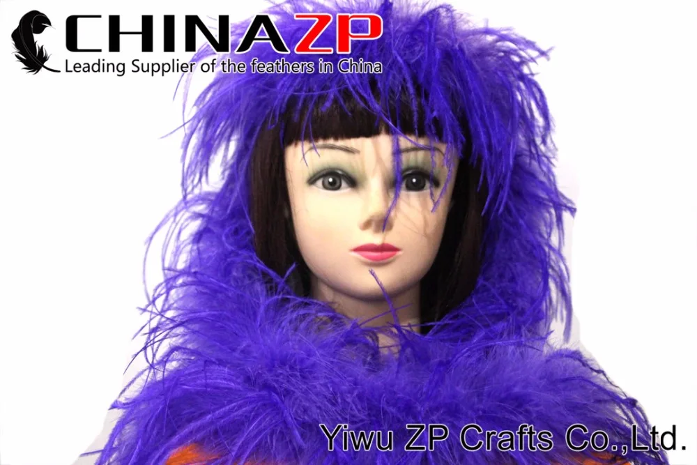 purple ostrich feathers boa (6)