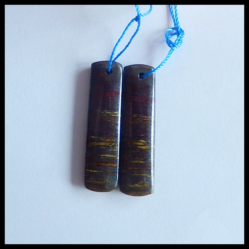 

Natural Iron Tiger Eye Earring Bead,,Fashion Earring Jewelry,32x8x4mm,6.1g