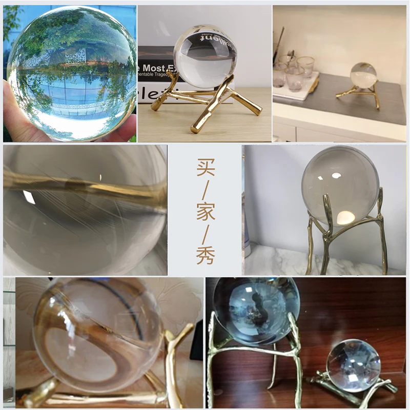 Фотография украшения хрустальный шар FengShui статуэтка глобуса гадания кварцевое