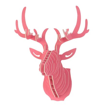 Отличная 3D головоломка деревянная DIY модель на стену голова оленя Лось дерево животное дикой природы скульптура фигурки подарок ремесла домашний декор - Цвет: 05