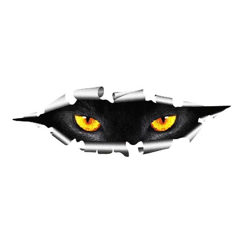 2pcs Cool 3d Car Styling Funny Cat Eyes Peeking Sticker Waterproof