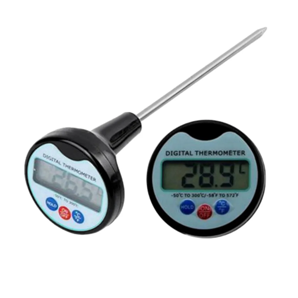Portable digital thermometer temperature meter detector with probe